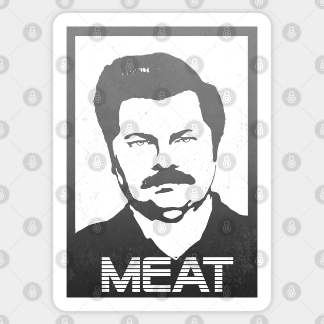 Meat Swanson Sticker by kurticide